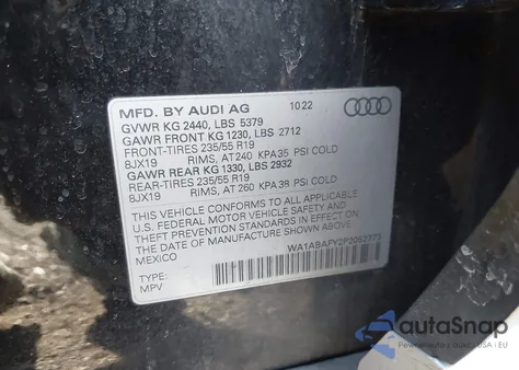 2023 Audi Q5 Premium 40 Tfsi Quattro S Tronic from USA, damaged, VIN WA1ABAFY2P2052773